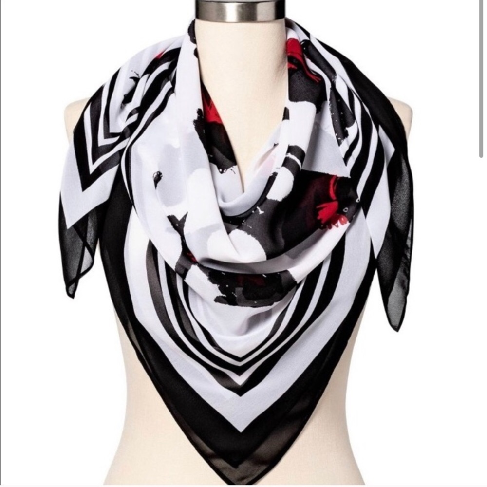 NWT Jason Wu For Target Black & White Cat Scarf